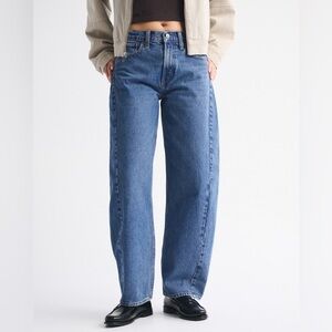 Abercrombie & Fitch Blue Barrel Leg Jeans